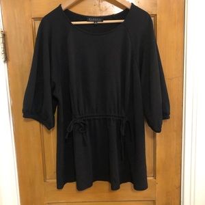 Peasant sleeve top with adjustable ties